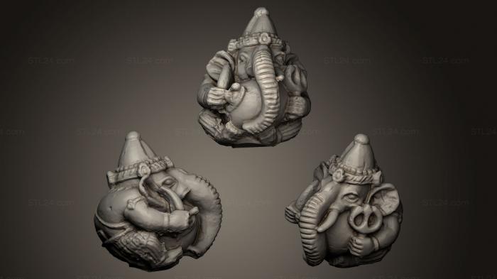 Статуэтки животных (Фигурка Ганеши, STKJ_0546) 3D модель для ЧПУ станка